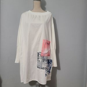Anotah White 100%‎ Cotton Dress Size XL